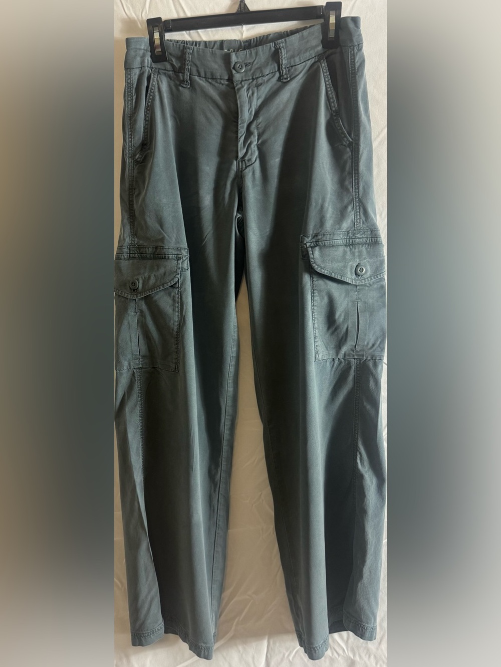 American Eagle Cargo Pants Womens 6 Gray Wide Leg Utility Casual Y2K